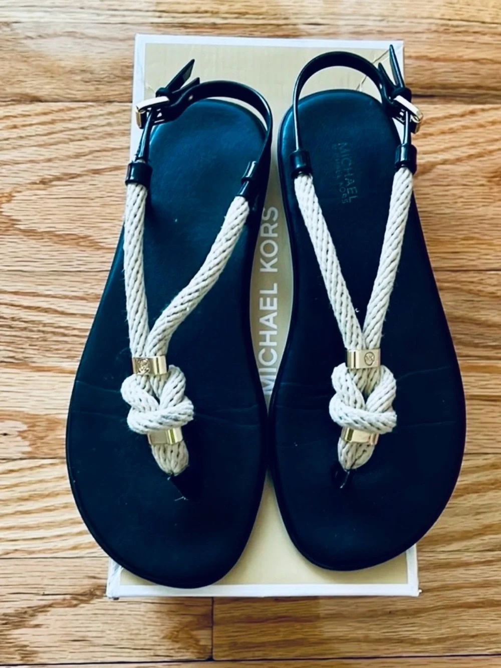 Michael Kors black holly jelly sandal rope size 7 - Picture 1 of 6
